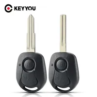 KEYYOU 2 Buttons Remote Key Shell Case For SSANGYONG Rexton RX7 Uncut Blade Key FOB Cover Case Replacement