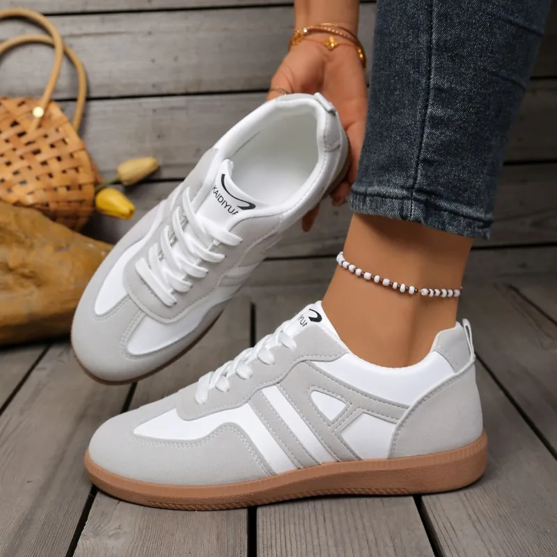 2026 New Splicing Design Casual Women's Sneakers Lightweight Comfort Loafers Fashion Simple Low Top Women Shoes Tênis Feminino