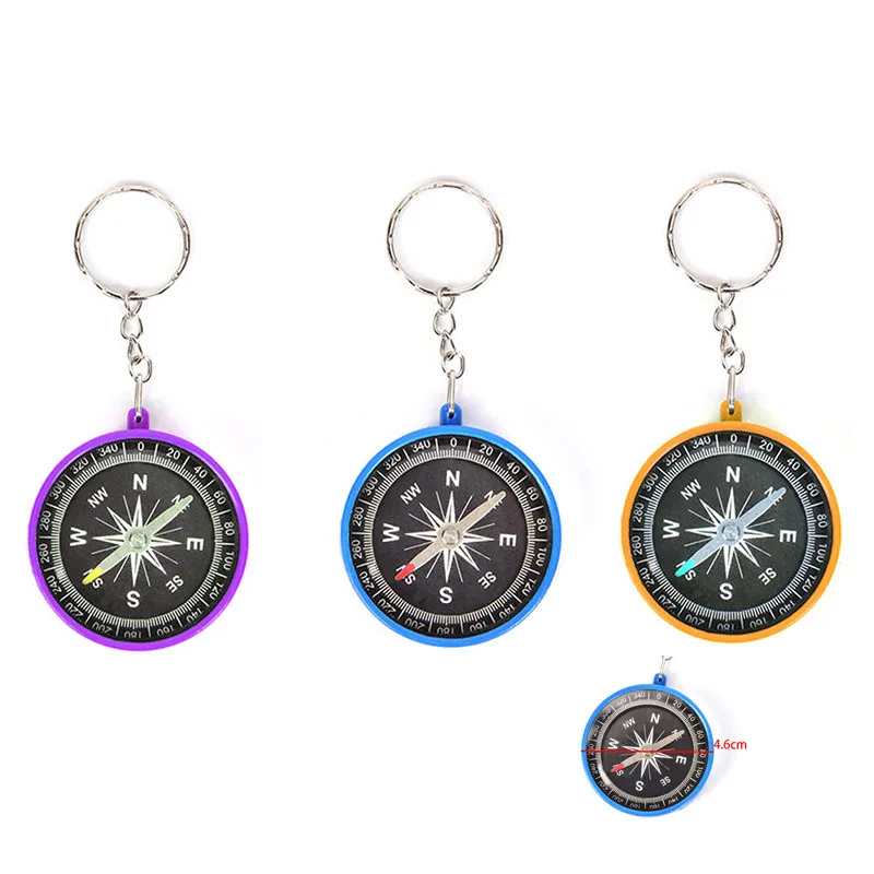 1PC Colorful Plastic Compass Kids Science Experiment Supplies Travel Outdoor Equipment