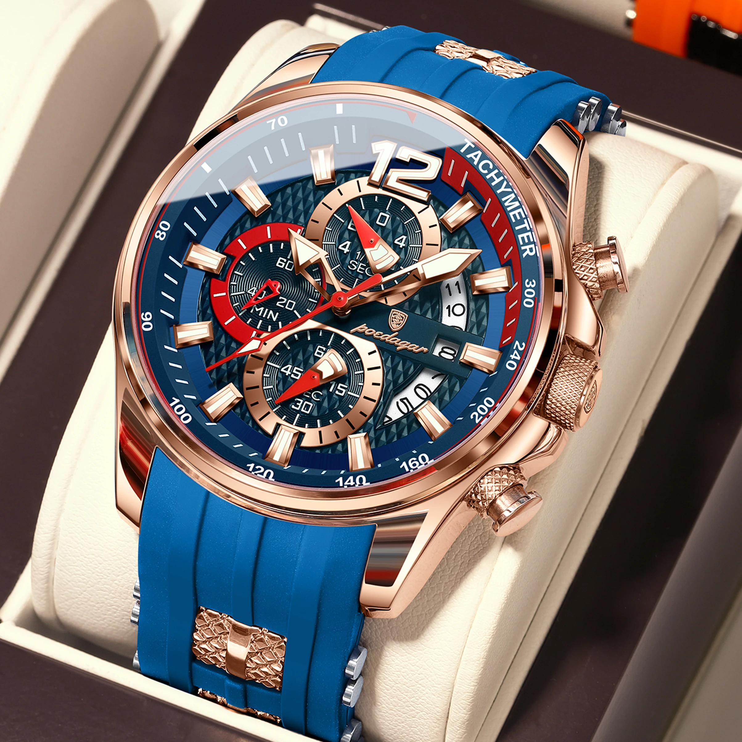 Men'S Fashion Magazine - Montre homme POEDAGAR, luxe, mode, date,