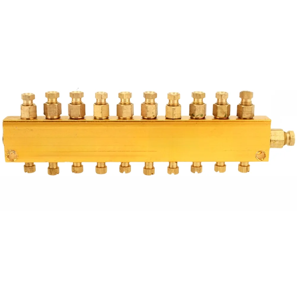 For Factory Assembly Lines Brass Oil Distributor Multi Outlet Manifold Brass Construction Valve Brass Distributor