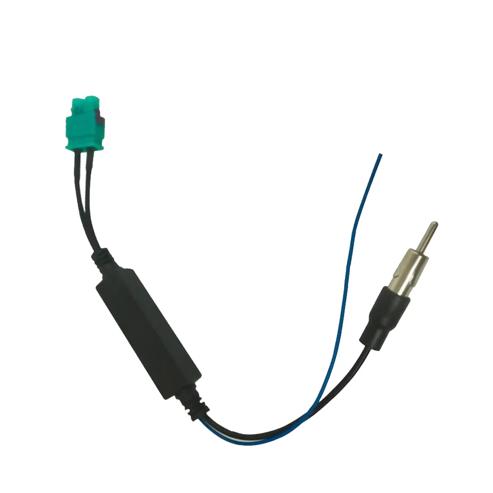 NEWEST Car Dual FAKRA RF Radio Antenna Adapter With Amplifier For RNS510/RCD510/310/Golf/MK5/MK6/Passat B6/B7/Tiguan