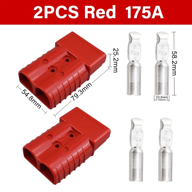 2/4/6 Stück 50A 120A 175A 350A Batterieladeanschluss 600V Hochstrom-Schnellstecker für Elektroauto-Batterie, Solarkabel