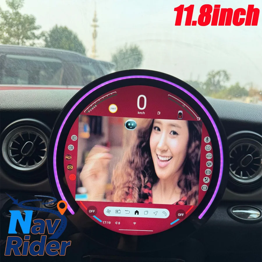 

11,8-дюймовый мультимедийный проигрыватель для BMW Mini One Cooper R55 R56 Peaceman Mini Clubman 2007-2014, Android, GPS, Carplay