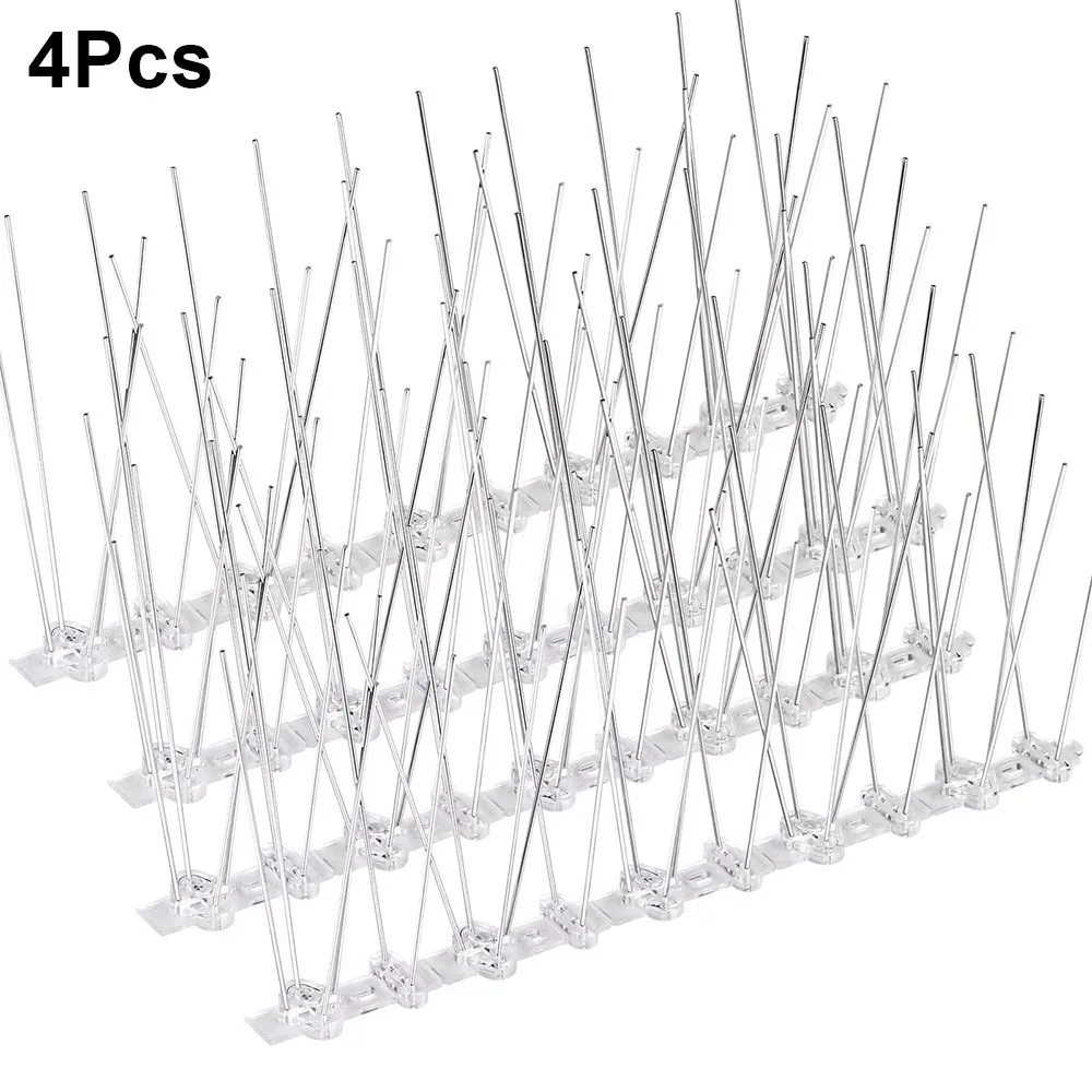 

1/4Pcs Durable Stainless Steel Bird Proof Nails 25cm Balcony Eaves Sills Anti-bird Sting Bird Thorn for Garden Fence Roof