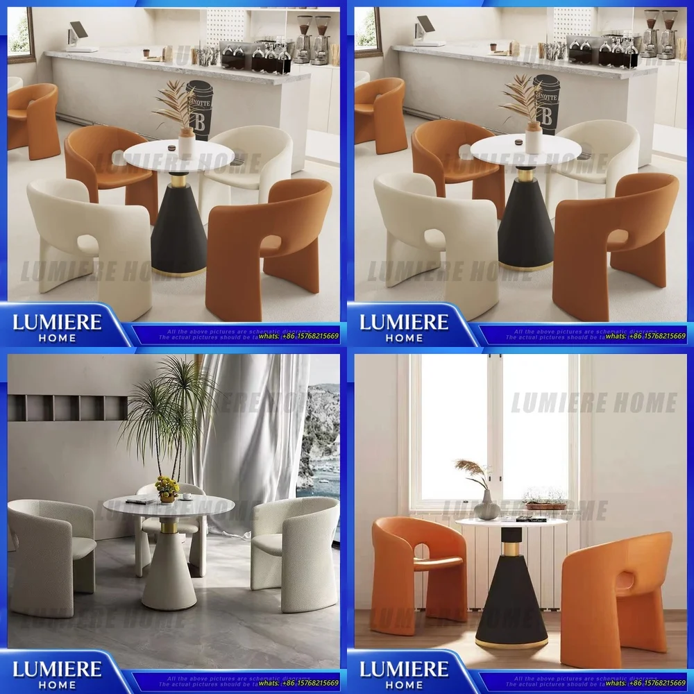 

Modern Luxury Coffee Shop Dining Chair Unique Design Comfortable Lounge Chair for Cafe Restaurant Contemporary Creative Accent