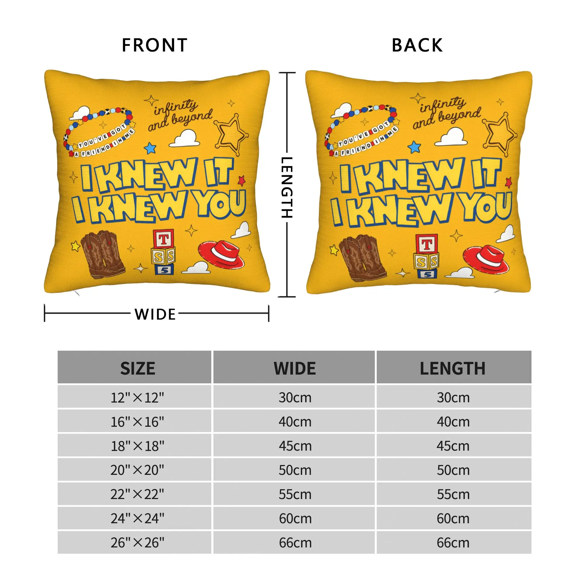 I Knew It I Knew You Square Pillow Cases TS5 Cushion Covers Creative Zipper Decorative Pillowcover for Car 40x40cm