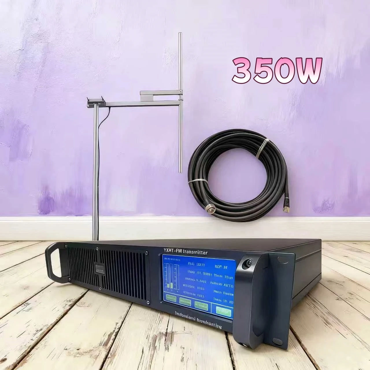 

Wide Voltage 110V-220V YXHT-350W FM Transmitter Kit, Smart Fan Cooling & Energy-Saving, for School, Shopping Mall