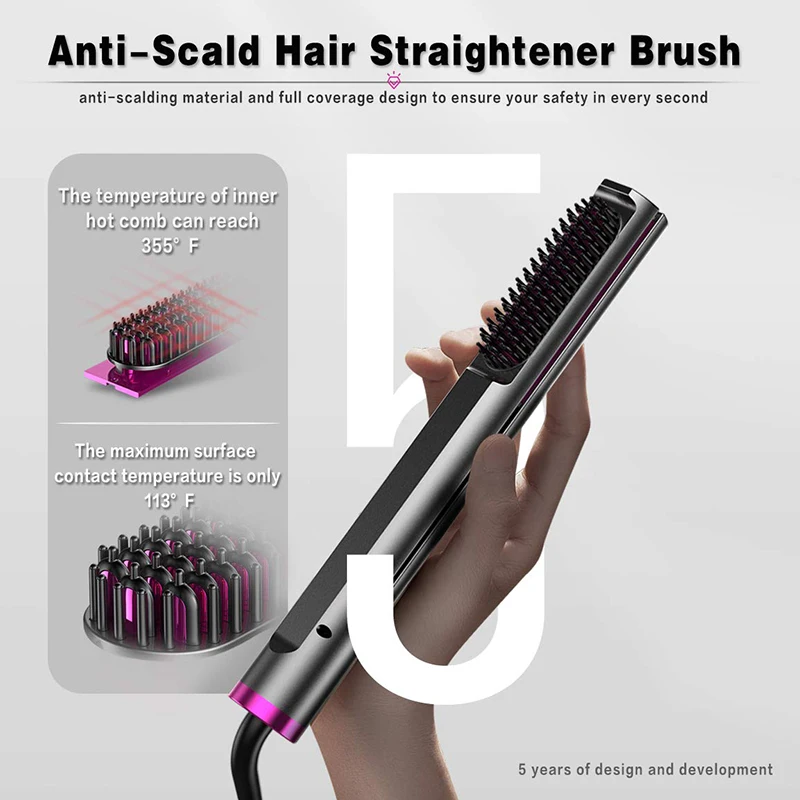 

Professional Hair Straightener Infrared and Steam Flat Iron Salon Ceramic Hair Straightening Curler for Hairstyles