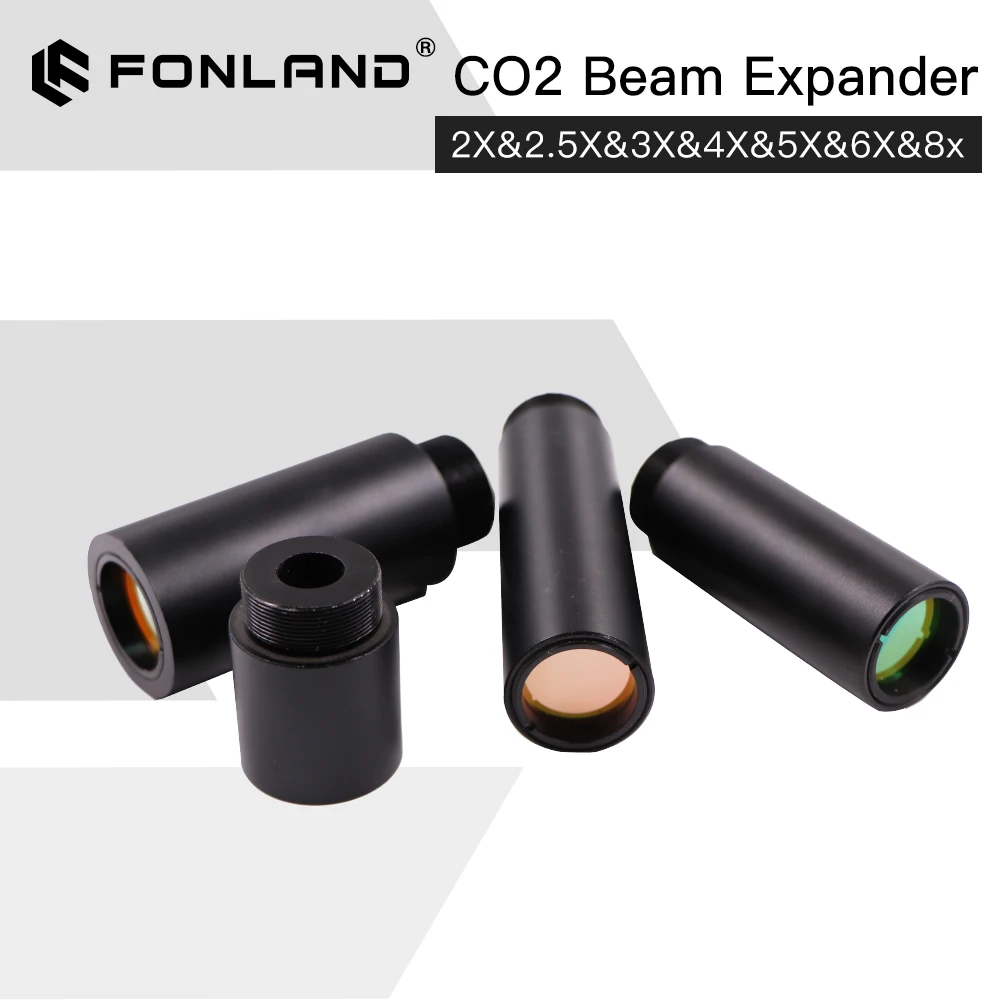 Imagem -04 - Fonland Laser Co2 10600nm Expansor de Feixe Laser 2x 2.5x 3x 4x 5x Galvanômetro Laser Marcação Lentes Óptica Feixe Expandir Peças