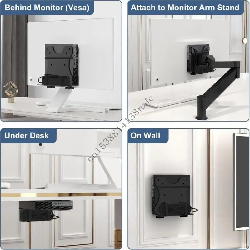 594F Small PC Mount Easy Install Mounting Computer Holder Computer Mount Gaming