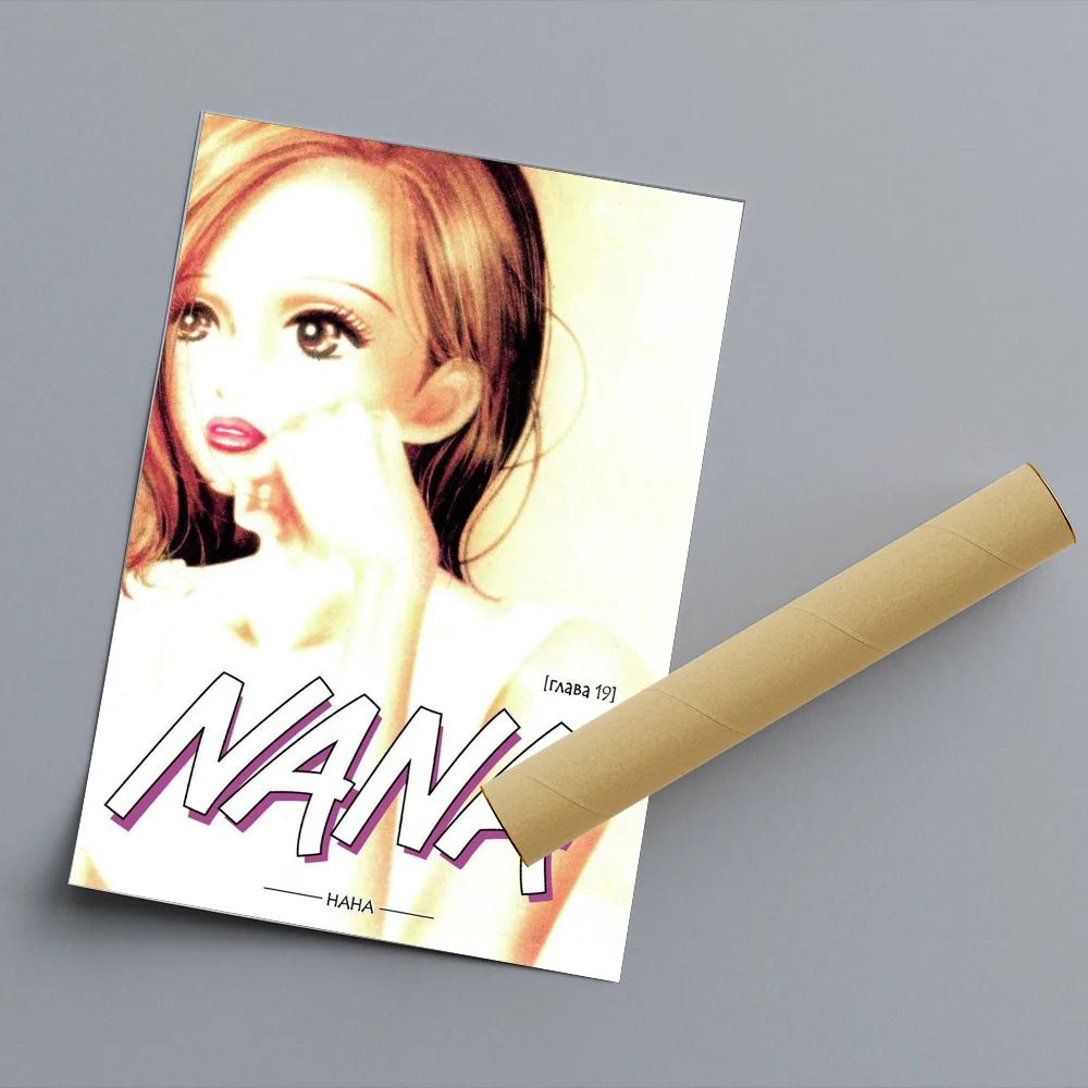 Hot Anime Posters NANA Retro Kraft Paper Sticker Poste 2021 Arrivals Bar Cafe Decor Nostalgia Gift Funny Prints Wall Paintings P