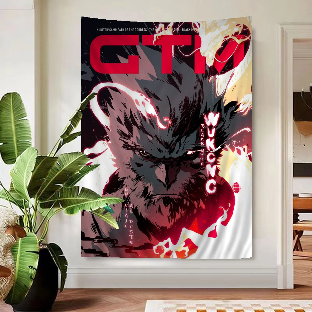 

Game B-Black M-Myth W-WuKong Colorful Tapestry Wall Hanging Bohemian Wall Tapestries Mandala Wall Art Decor