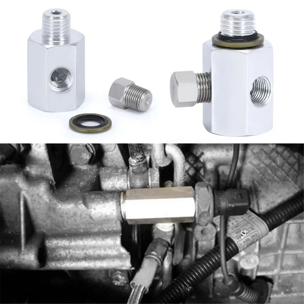 

High Pressure Resistant Gauge Adapter Rust-proof Aluminum Oil Pressure Adapter Sealing Wear Resistant Sensor Adapter