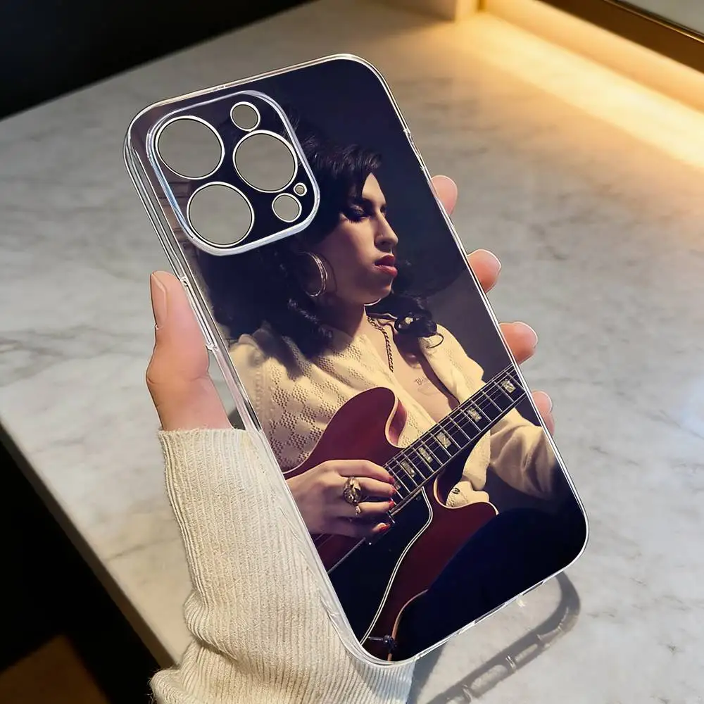 A-Amy W-Winehouse  Phone Case Transparent Silicone Soft For iPhone 17 16 15 14 13 12 11 Mini Pro Max Plus