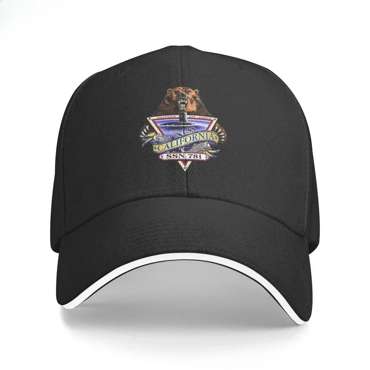 US Navy 111026-O-ZZ999-001 The Official Logo Of The Virginia-class Attack Submarine Pre-Commissioning Unit (PCU) California Hats