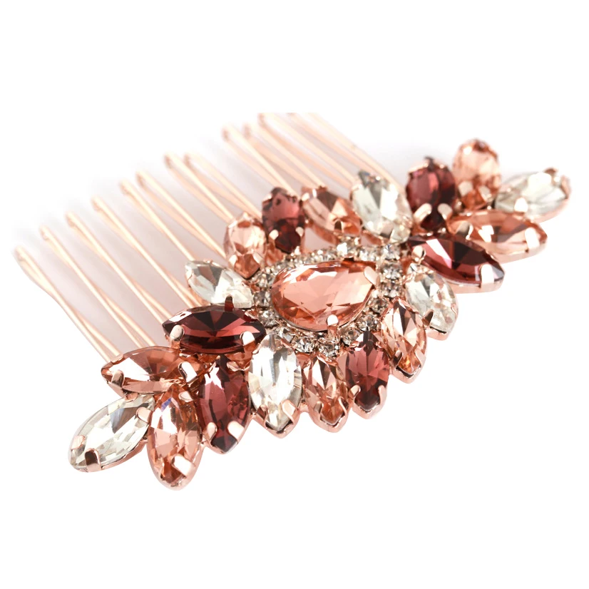 Peigne à Cheveux en Or Rose, Accessoires de Mariage, Bijoux pour Patients, Pièce de Sauna, Cordon