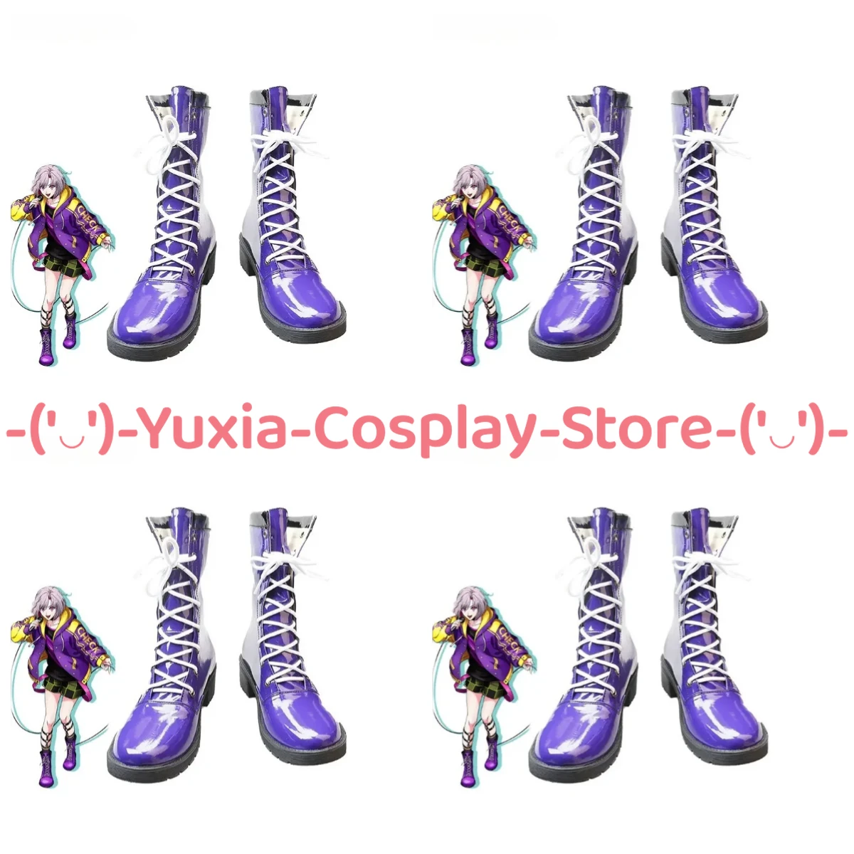Yuxiacosplay! BanG Dream Ujigawa Shu Cosplay Schoenen Anime Game Karakter Prop PU Lederen Laarzen Halloween Carnaval Feestkostuum