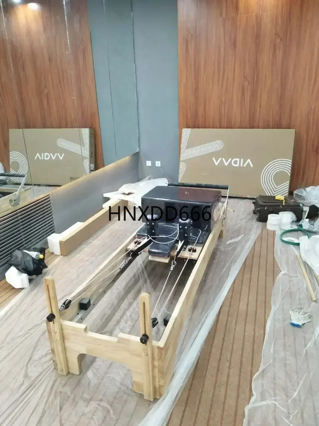 بيلاتيس معدات كبيرة سرير مرتفع خشب متين سرير مسطح كرسي مستقر يحمل برميل الصالة الرياضية استوديو معدات التدريب الشخصي #4