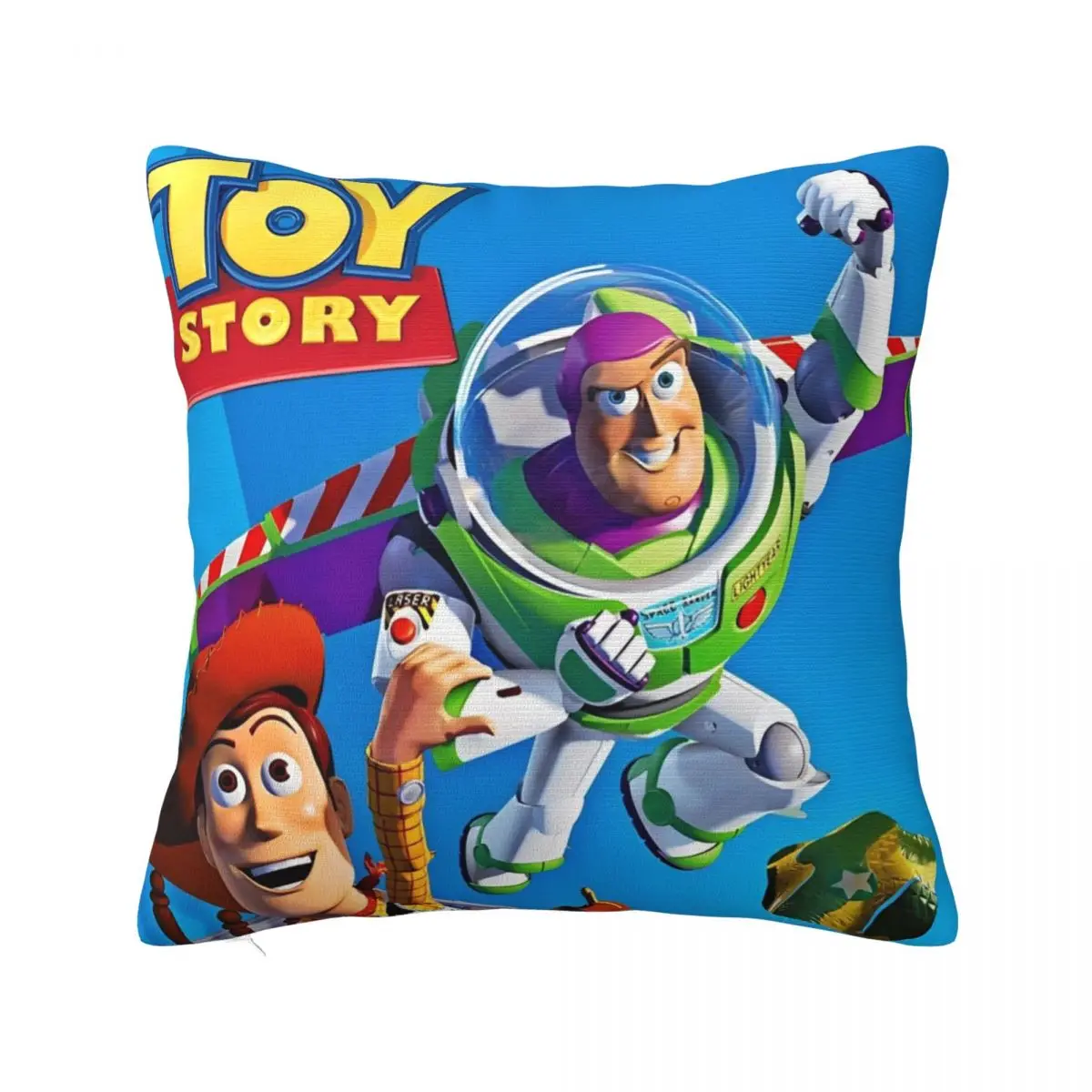 Toy Story Cartoon Cute Pillowcase Printing Fabric Cushion Cover Decorations Adventure Film Pillow Case Cover Home Square 18