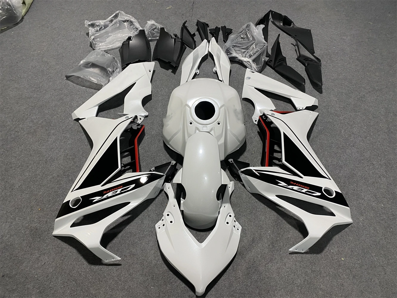 Motorcycle fairing fits CBR650R 19 2021 22 23 years CBR650 2019 2020 2021 2022 2023 Fairing Pearl white Black motorcycle housing