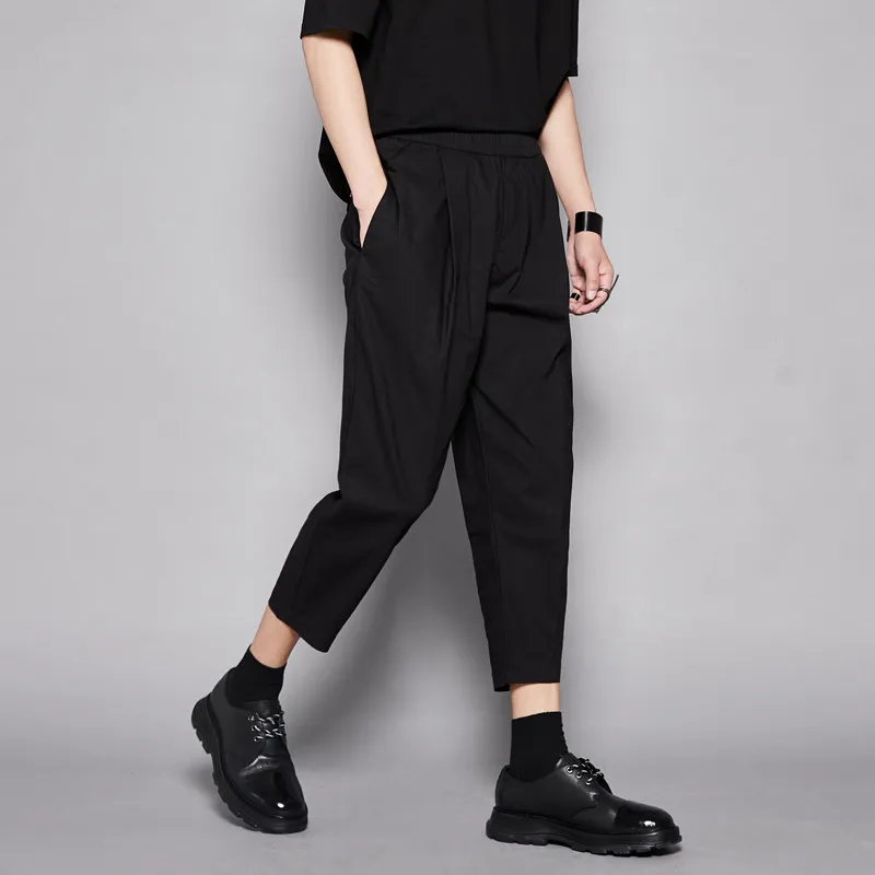 Summer Special Recommended Cut Thin Material Design Hong Style Retro Solid Color Nine Points British Wild Tapered Casual Pants