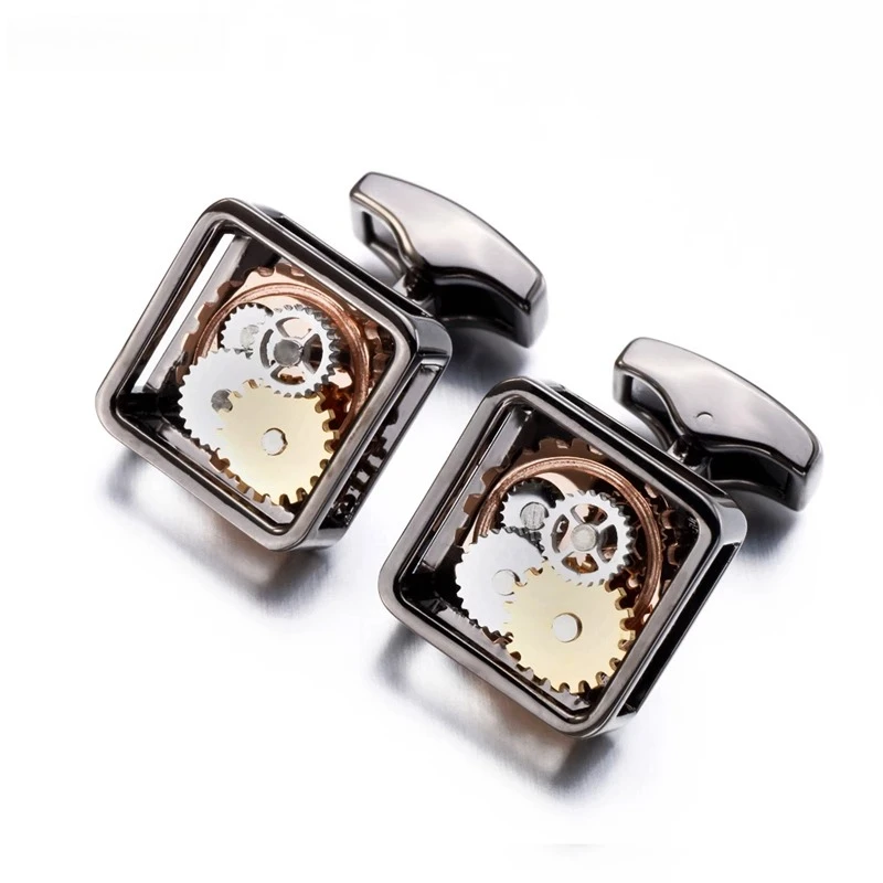 

Mechanical Gear Cufflinks Men's Shirt Buttons Movement Tourbillon Cuff Nails Birthday Engagement Gift Box
