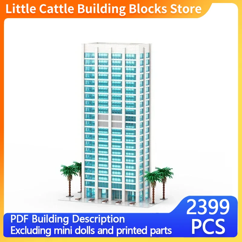 City Street View Model MOC Building Bricks Modern Glass Skyscrapers Modular Technology Gifts Holiday Assemble Children Toys Suit