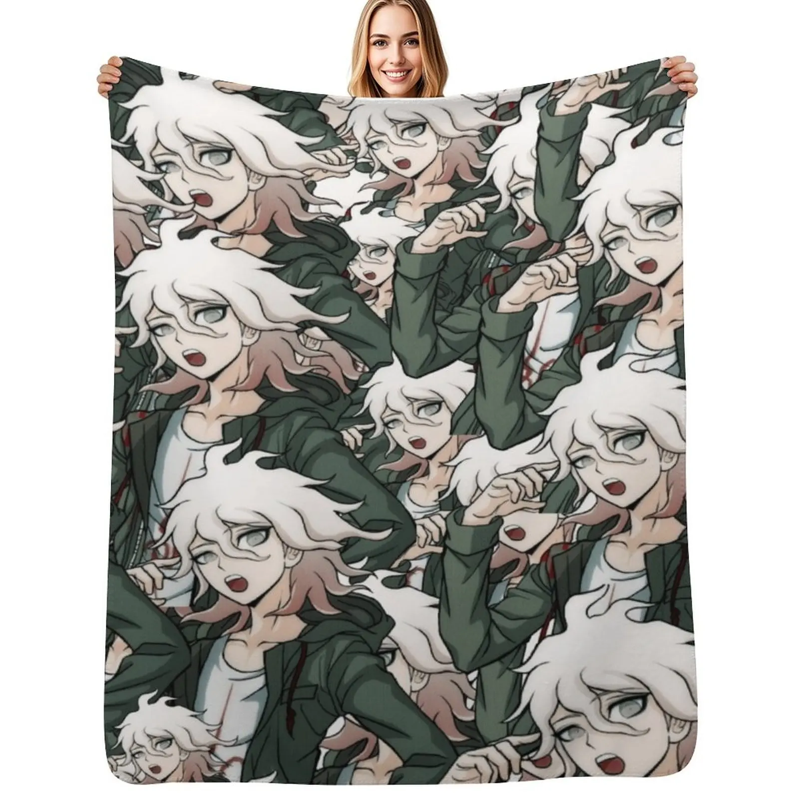 *nagito komaeda voice* hope Throw Blanket Kid'S Thermals For Travel Comforter Designers Vintage Single Blankets