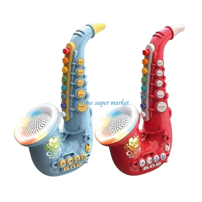 090B Electric Saxophone Toy for Kids Promotes Safe and Engaging Musical Exploration Sensory Auditory Music Enlightment Toy