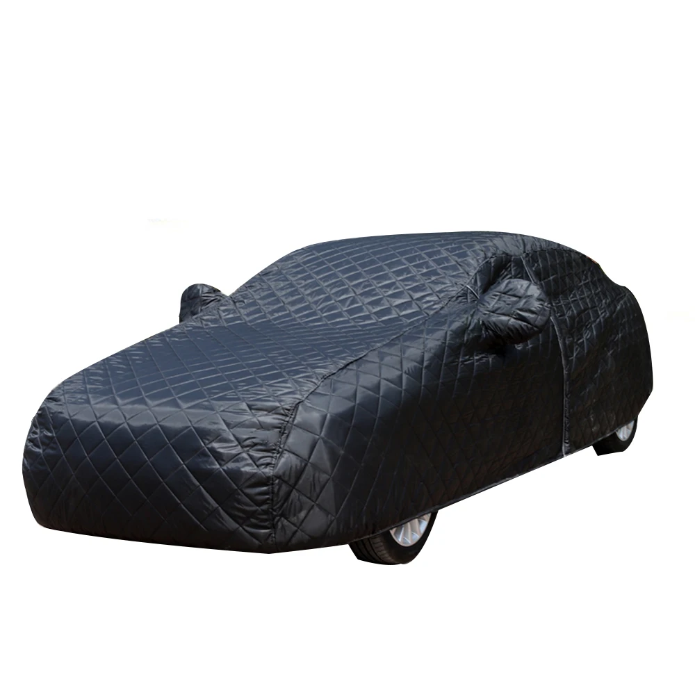 Outdoor Top Waterproof Anti-hail   Protection and Suntan Anti-hail Car Cover Black and Silver