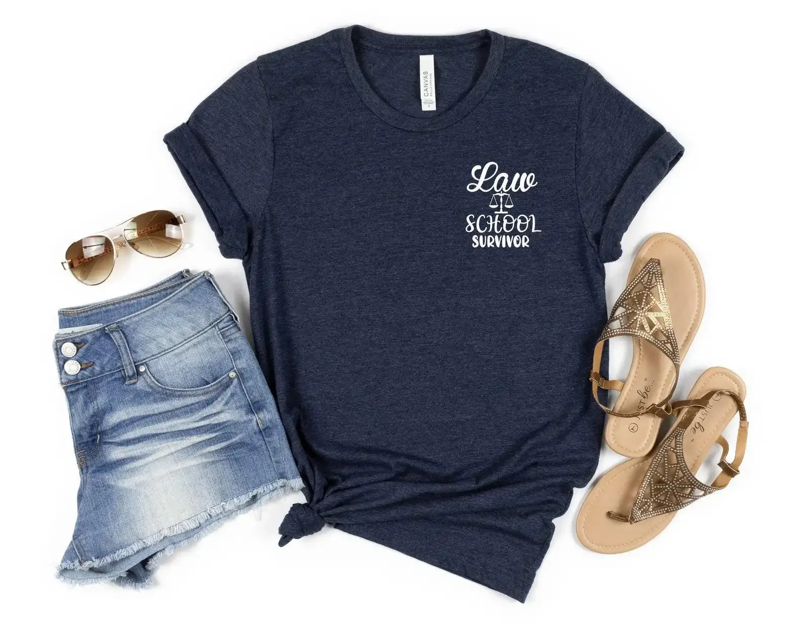 Humor para estudiantes de derecho, camiseta para abogados recién graduados, superviviente escolar, graduación, bolsillo, futuro, abogado minimalista