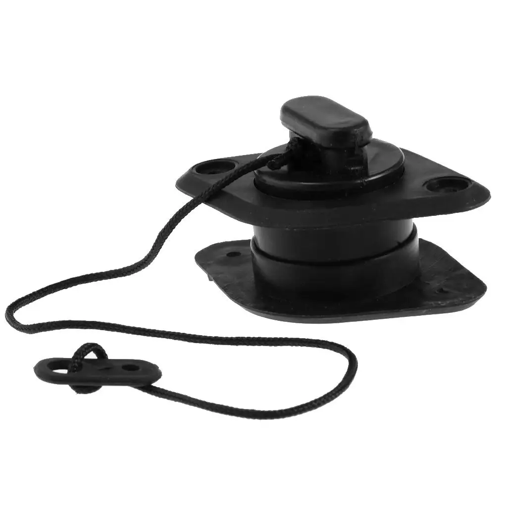 Boat Scupper Plugs Waterproof PVC Drain Valve Black Dinghy Hardware for River Raft Fishing