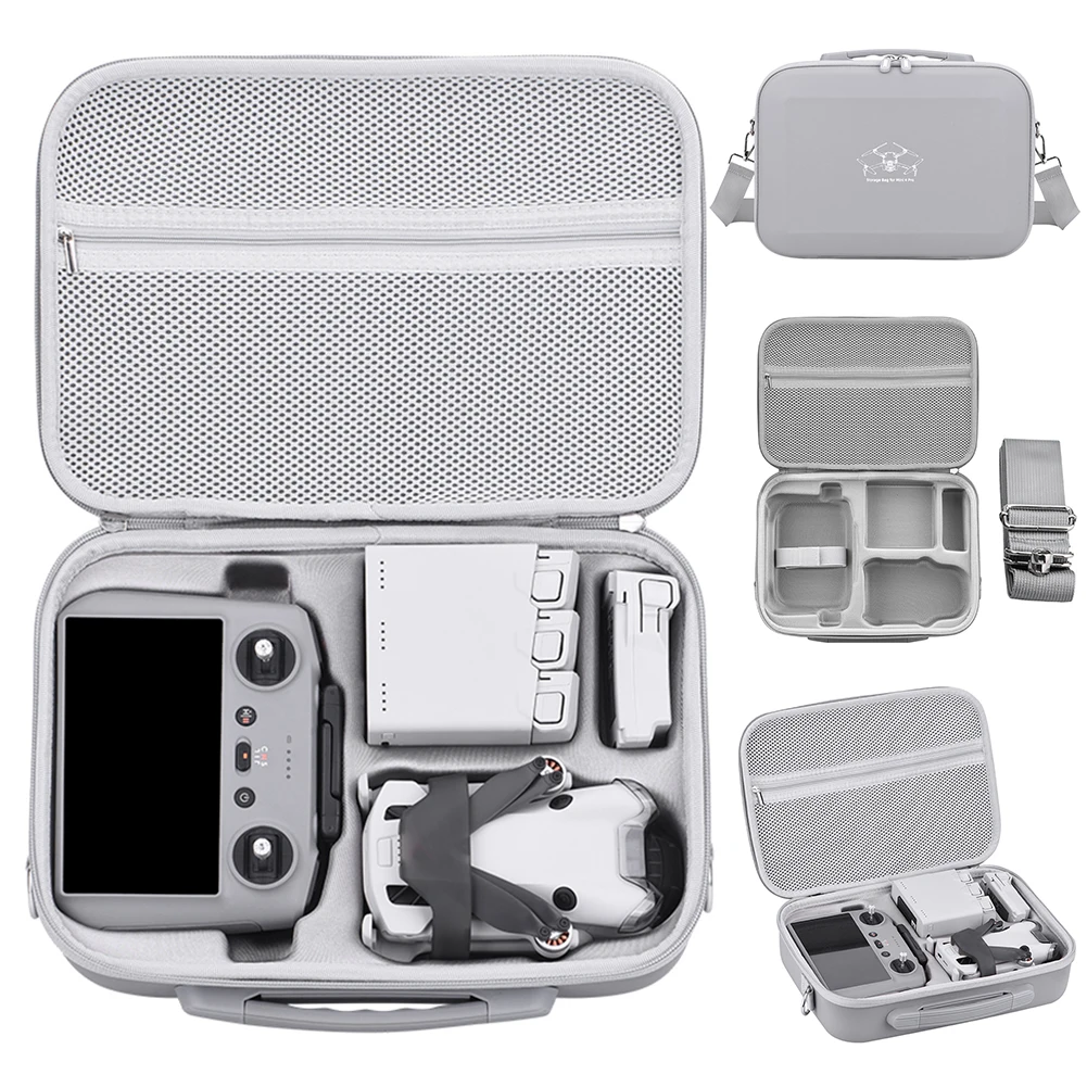 حقيبة حمل للسفر ذات قشرة صلبة ، جلد صناعي ، حقيبة كتف بدون طيار مقاومة للصدأ ، مقاومة للماء ، حقيبة سفر محمولة لـ DJI Mini 4 Pro