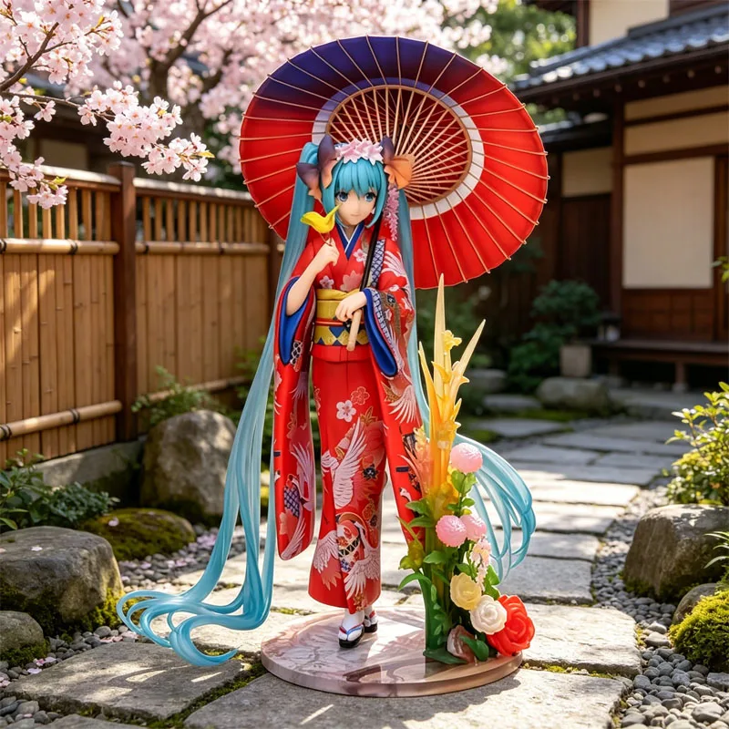 

Hatsune Miku Kimono Hanairoi Ver Action Figure Anime Collectible Model PVC Statue Doll for Fans Home Decoration Birthday Gifts