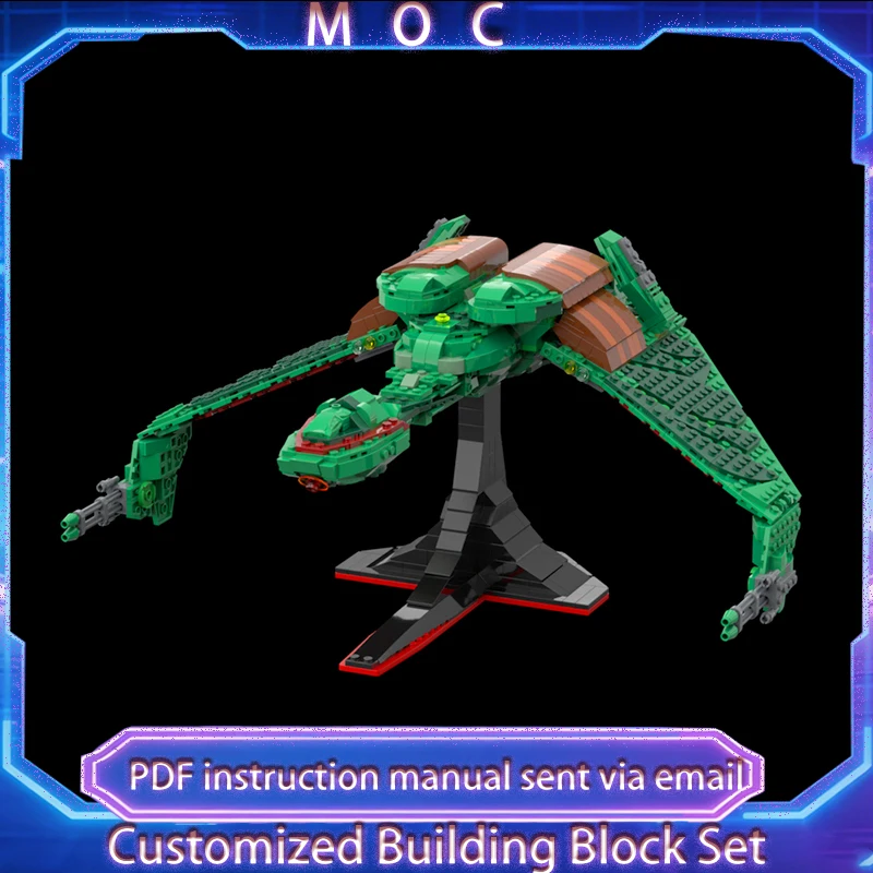 

1069 деталей, конструктор серии «Звездный путь: Клинганская птица-хищник», модель MOC, для детей, сборка, рождественские подарки, наборы для самостоятельной сборки