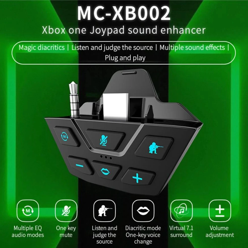 For Xbox Series X / S Console Gamepad Stereo Headset Adapter Sound Card For Game Controller For Xbox Series X / S Console Gamep