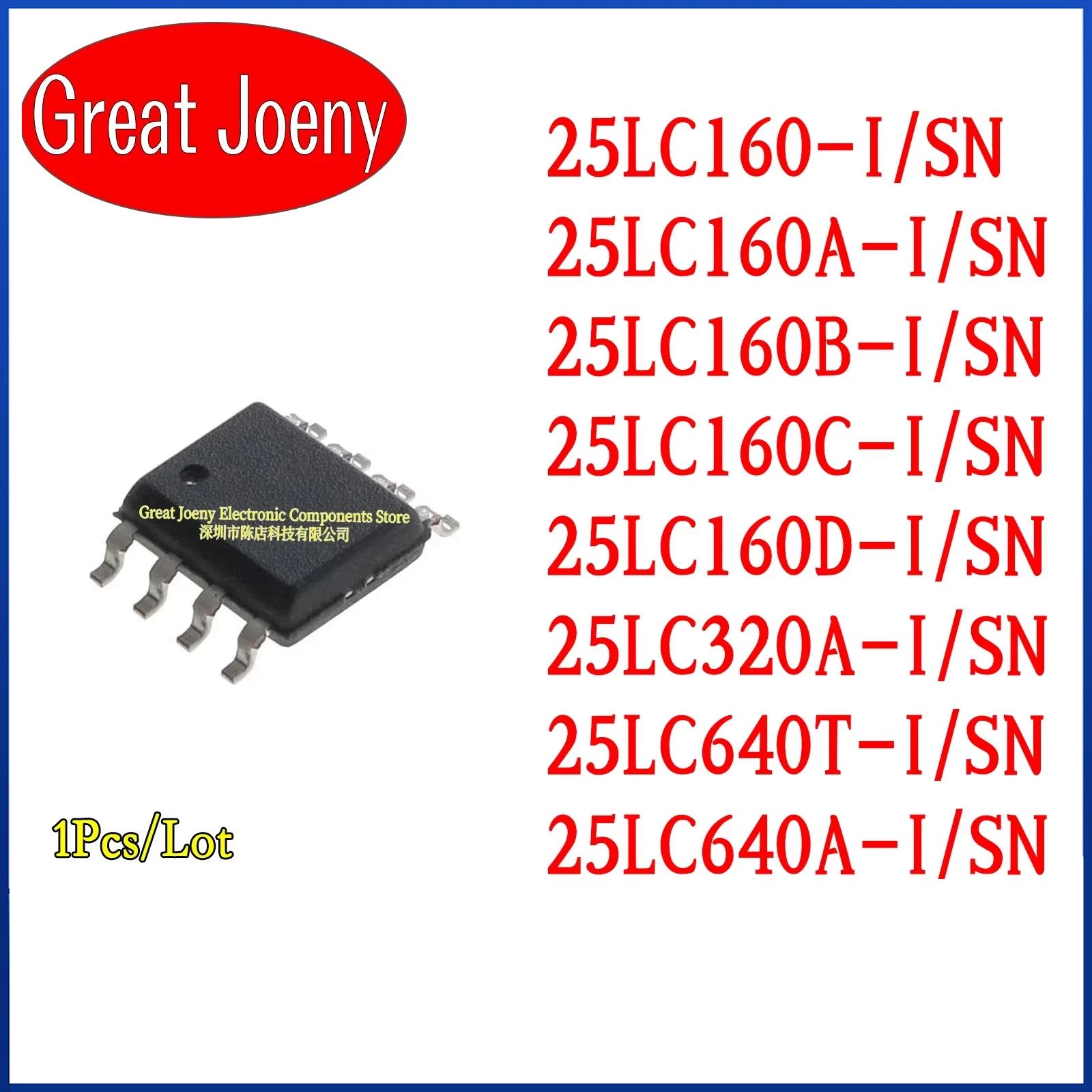 

(1Piece) 25LC160-I/SN 25LC160A-I/SN 25LC160B-I/SN 25LC160C-I/SN 25LC160D-I/SN 25LC320A-I/SN 25LC640T-I/SN 25LC640A-I/SN Chipset