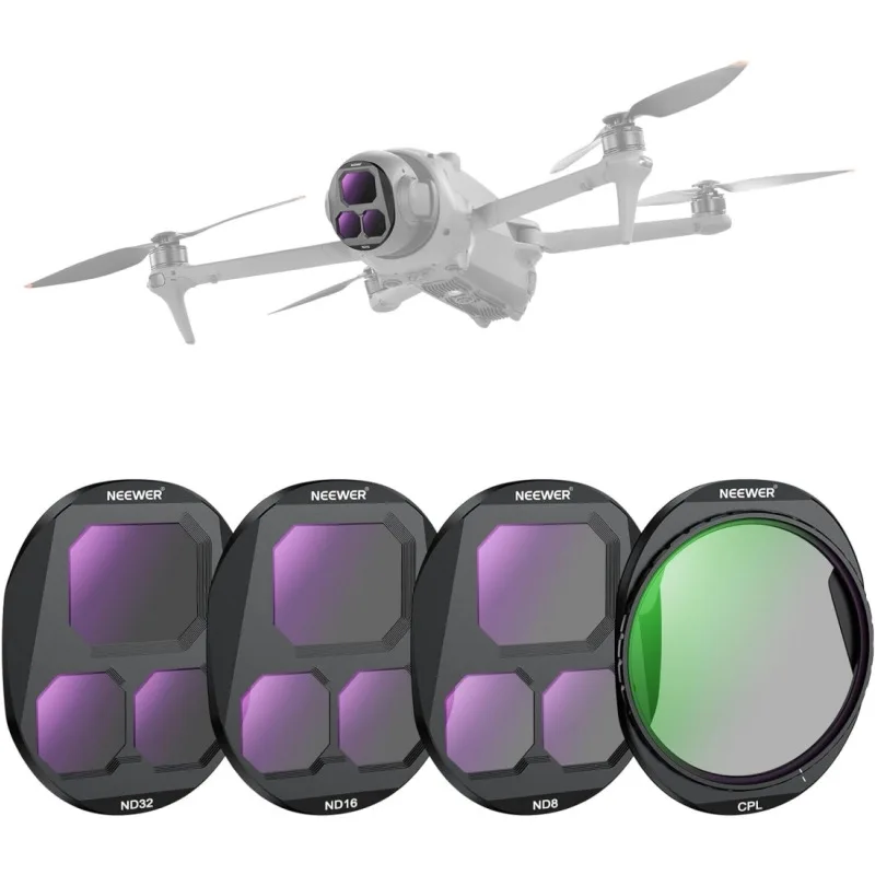 Zestaw filtrów NEEWER CPL + ND do DJI Mavic 4 Pro (4 sztuki) nakręcane filtry polaryzacyjne ND8 ND16 ND32 z magnetycznym etui do przechowywania — zdjęcie produktu 7