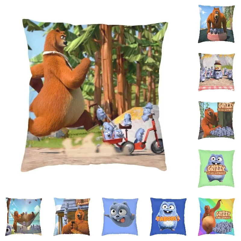 Grizzy And The Lemmings Pillow Covers Home Decoration Cartoon Anime Modern Cushion Cover Square Pillowcase