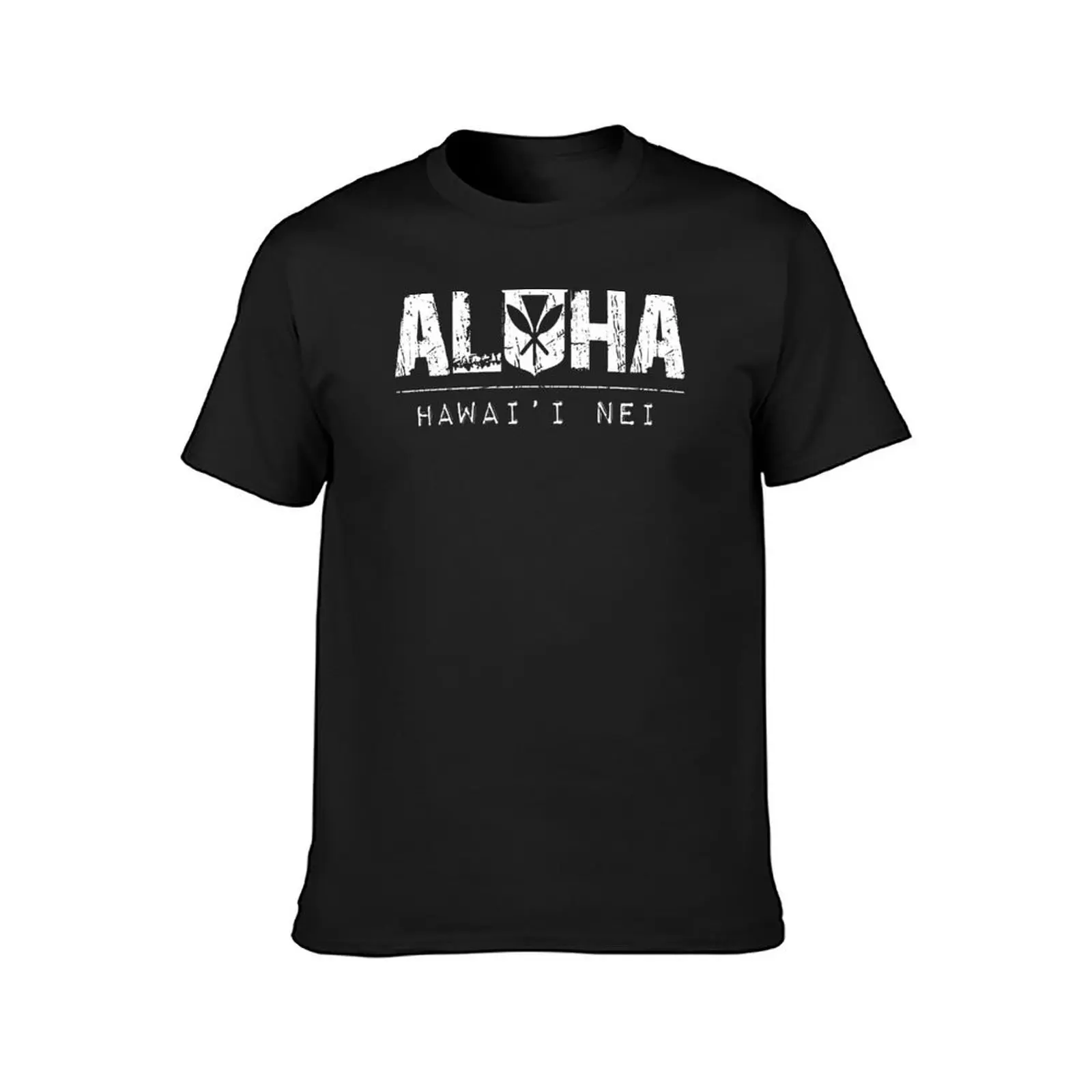 Aloha Kanaka Maoli White Ink Variant by Hawaii Nei All Day T-Shirt customs summer tops T-shirts for men cotton