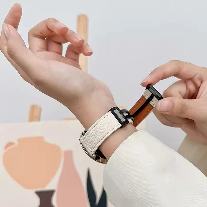 สายหนัง18มม. สำหรับนาฬิกา Huawei GT 4สายรัดข้อมือ41มม. สายรัดข้อมือสำหรับ Huawei GT4