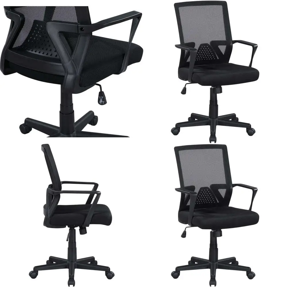 

Mid-Back Mesh Office Chair with Adjustable Height and 360° Swivel for Home & Office Use