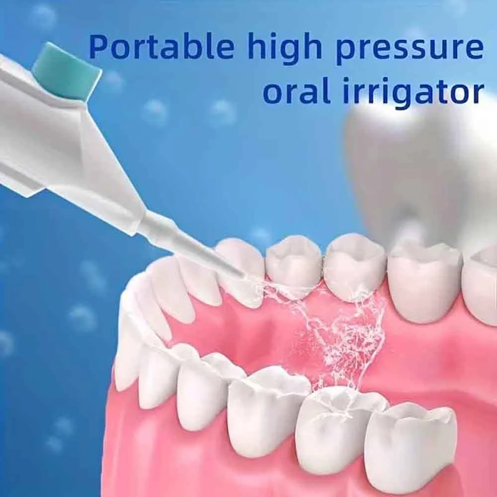 Household High Pressure Oral Irrigator Portable Oral Cleaner Teeth Clean Water Dental Floss Manual High Pressure Water Toothpick