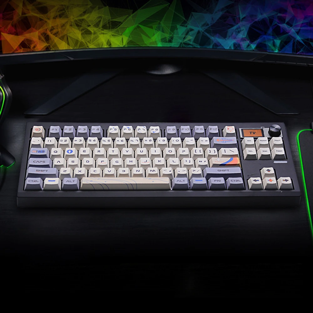 

Механическая клавиатура GMK87, 87 клавиш, бесшумная, с возможностью горячей замены, Bluetooth/2.4ГГц/Type-C для ПК и ноутбуков