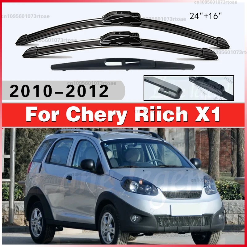 

Car Windshield Wiper Blades Fit For Chery Riich X1 2010-2012 Rear Wiper Blades Soft Rubber Auto Front Windscreen Accessories