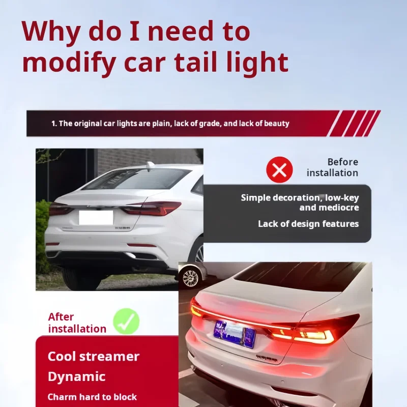 

Applicable to 21-22 for Ford Forus through light rear tail light modification LED high brake light rear trunk light upgrade