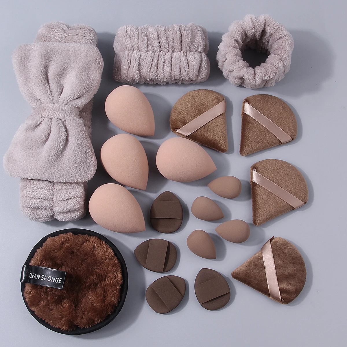 Grand ensemble de pinceaux de maquillage multifonctionnels, 15 pièces/20 pièces/36 pièces, ensemble de nettoyage de bouffées de poudre de maquillage et outils de nettoyage de pinceaux de maquillage