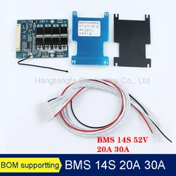 BMS 14S 20A 30A 52V Ternary Iron Lithium Battery Charge Protection Board With Balance Temperature Controlpower 18650