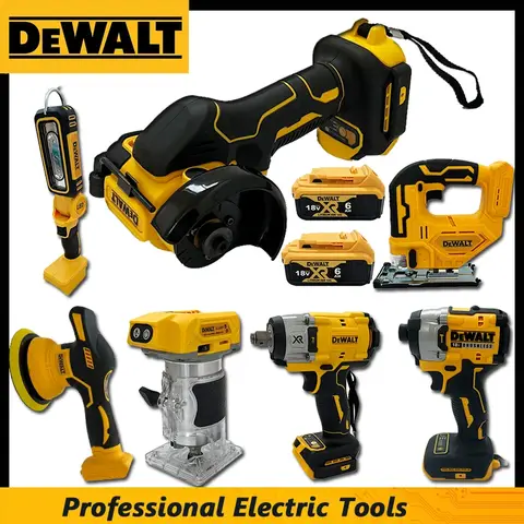 DeWalt Multifunctional Power Tools: Cordless Brushless Angle Grinder, Cutter, Electric Wrench, Polisher, Air Pump, Heat Gun